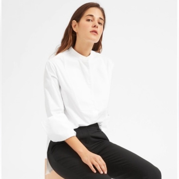 Everlane Women's The Tuxedo Button Down Shirt 100% Cotton Size 12 - Picture 1 of 11